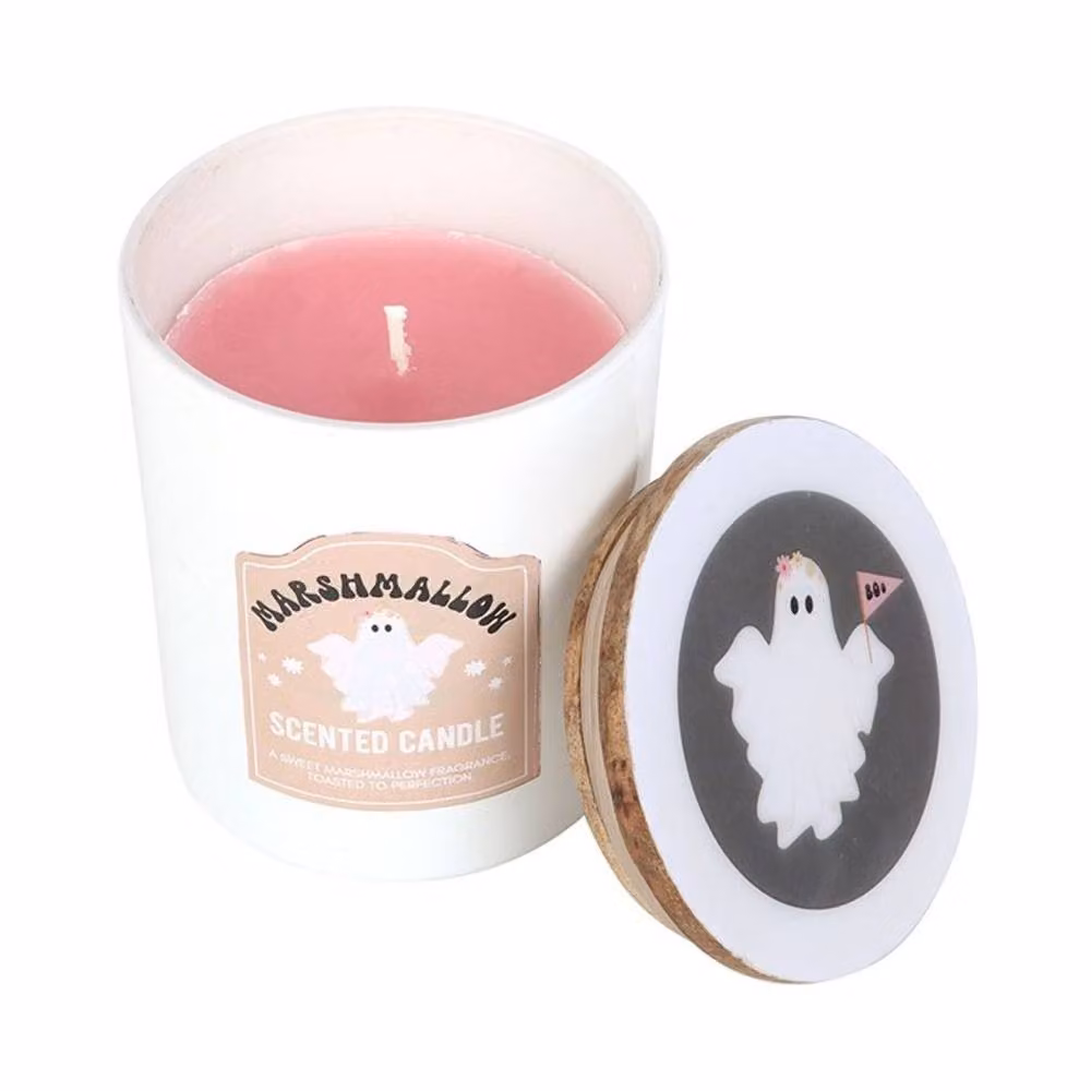Uniqueful Ghost Toasted Marshmallow Pillar Candle Figure, Multicolour – 2