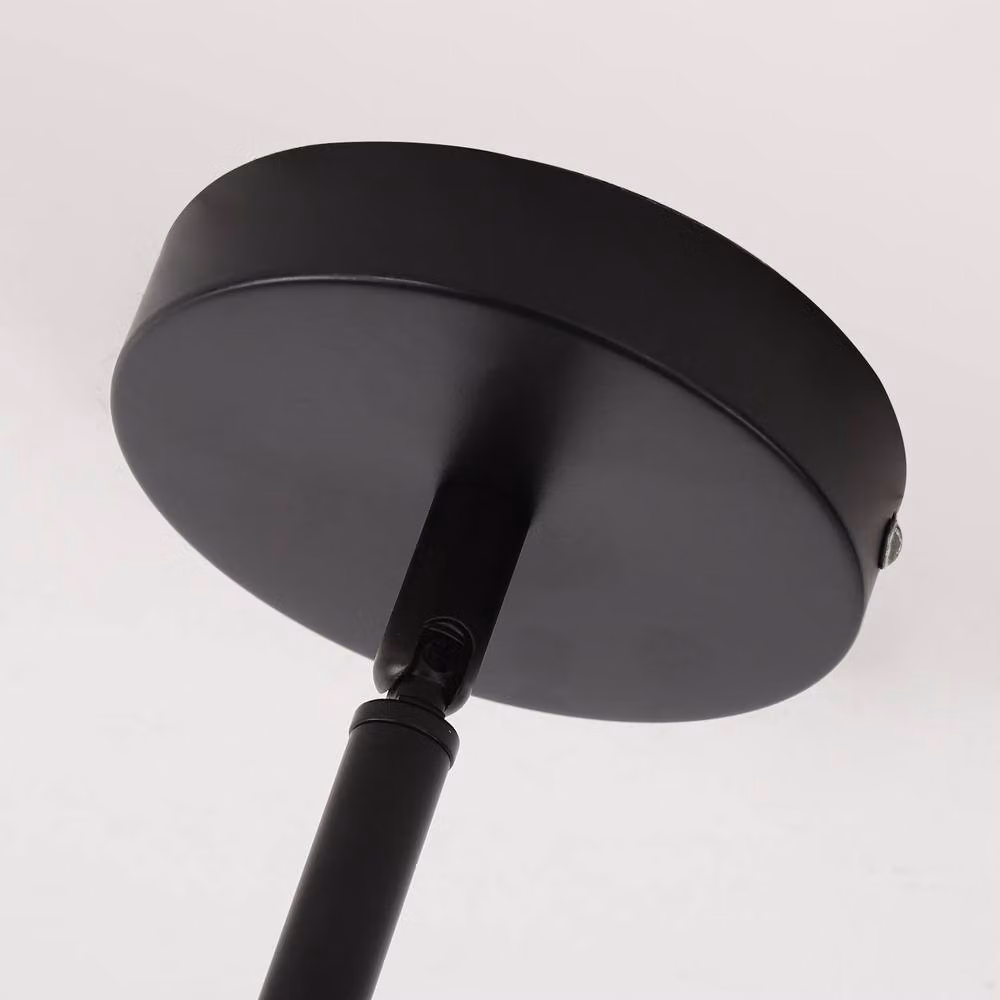 NIVOR 8-Light Sputnik Chandelier, Adjustable Mid-Century Modern Pendant Light in Black and Gold/Brass with E27 Fitting – 4