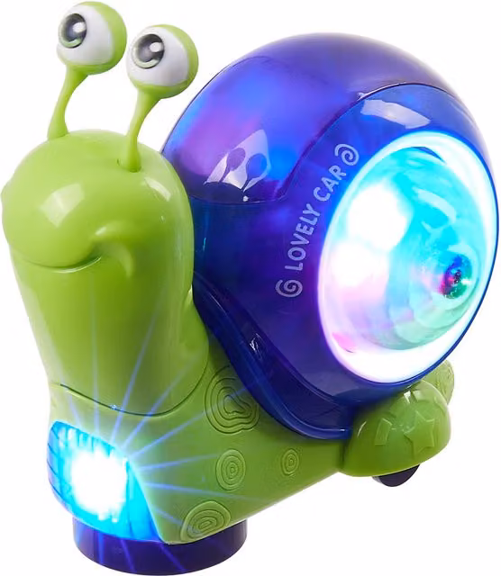 Kidkid Crawling Snail Musical Baby Toy with Lights and Sensory Features, Green