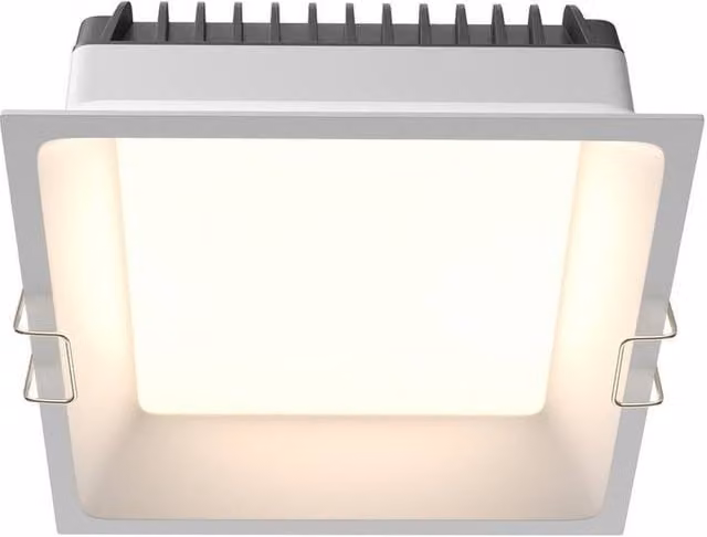 Netlighting Okno Square Recessed LED Downlight, White, IP44, 14.5 cm