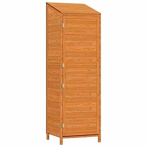 vidaXL Rustic Tall Garden Cabinet in Brown Wood, W/D/H: 55 x 52 x 174.5 cm – 1