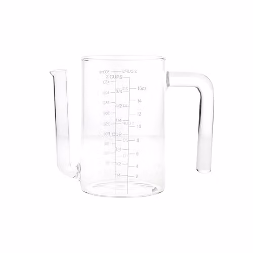 MasterClass Glass Gravy and Fat Separator Jug, 450ml, Transparent