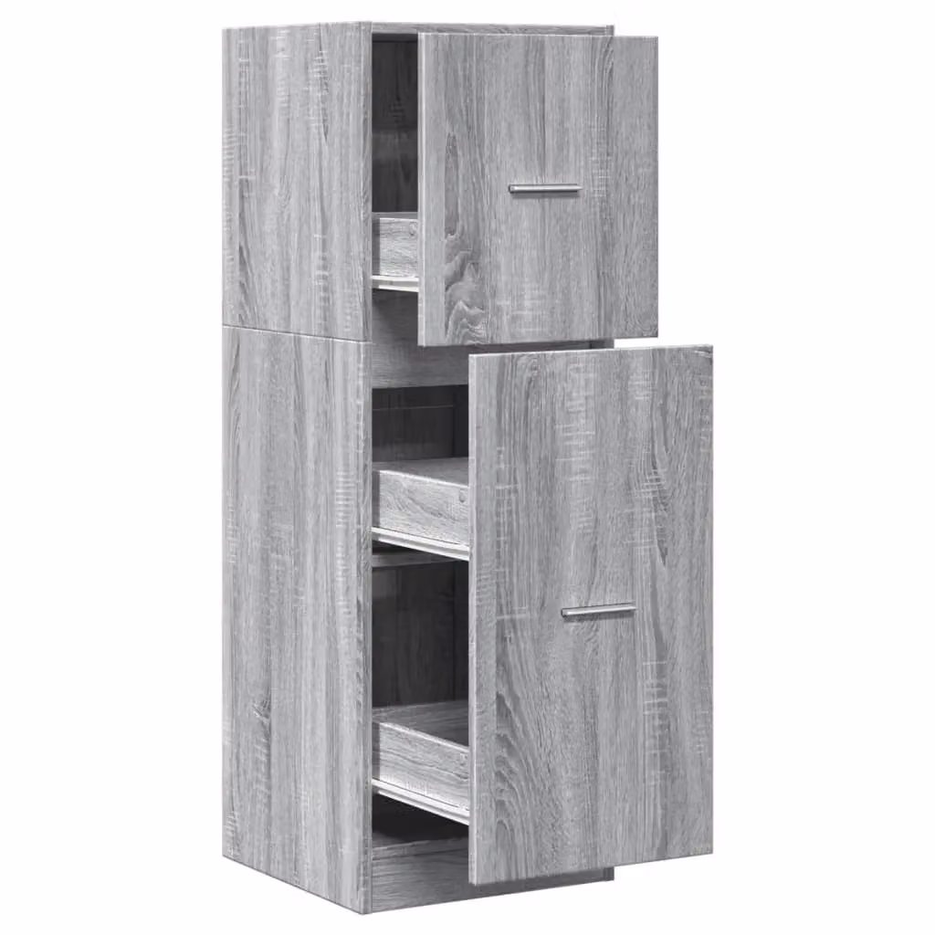 Berkfield Home Apothecary Cabinet in Grey Sonoma, W: 40 cm, D: 41 cm, H: 118 cm – 2