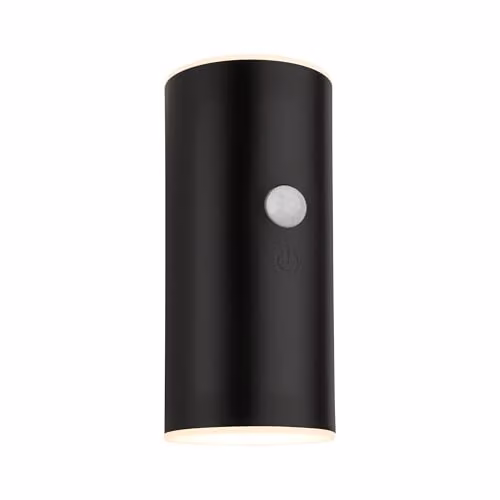 Briloner Black Rechargeable LED Outdoor Wall Light with Motion and Dusk Sensor, Dimmable, IP44, W/D/H: 7 x 8.5 x 15.5 cm – 8