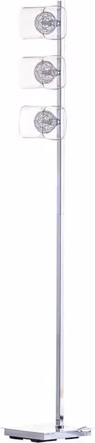 Litecraft Verona Wire Globe Glass Sphere Floor Lamp in Polished Chrome and Silver