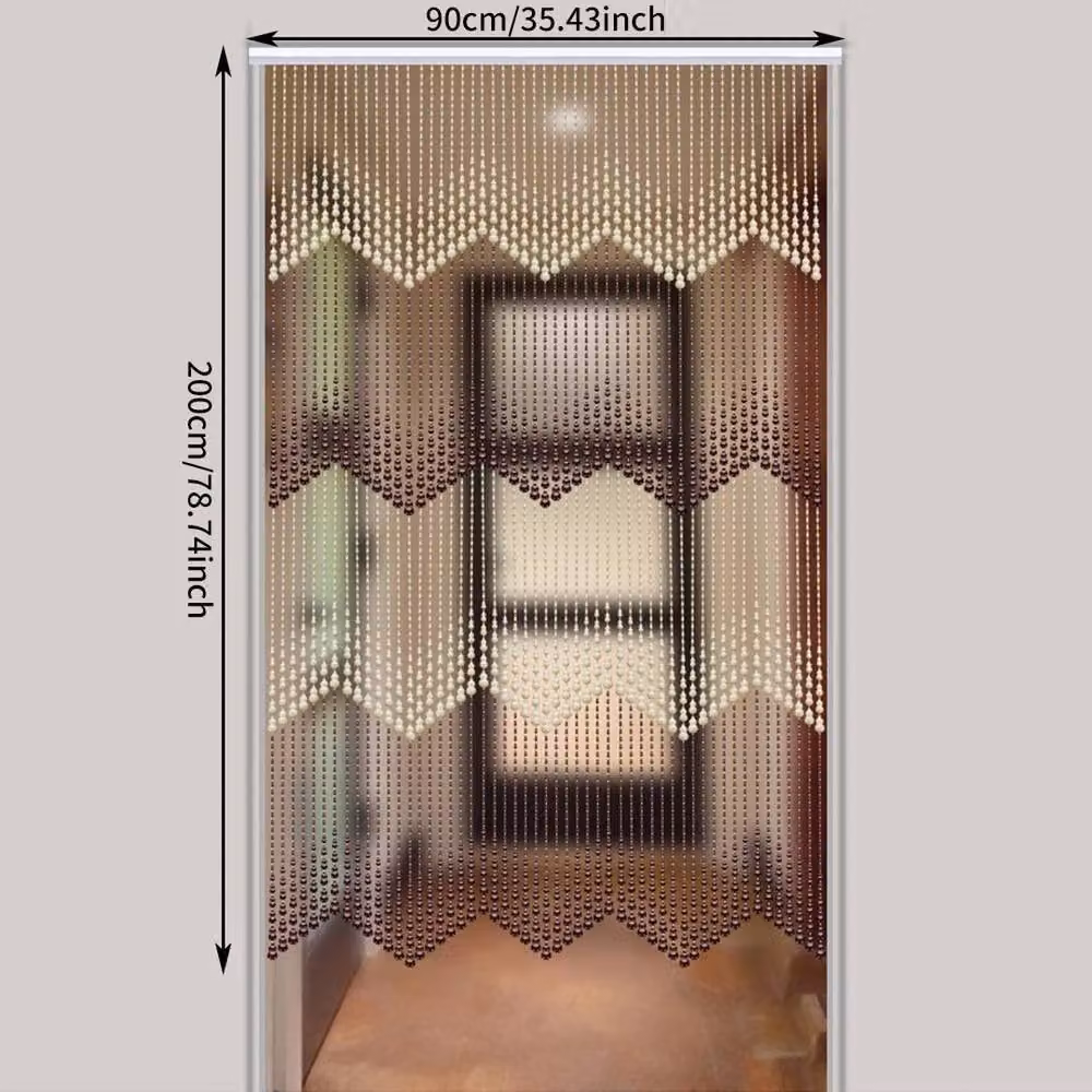 NESTLUNE Multicolour Acrylic Beaded Curtain Door, W: 90 cm, H: 200 cm – 2