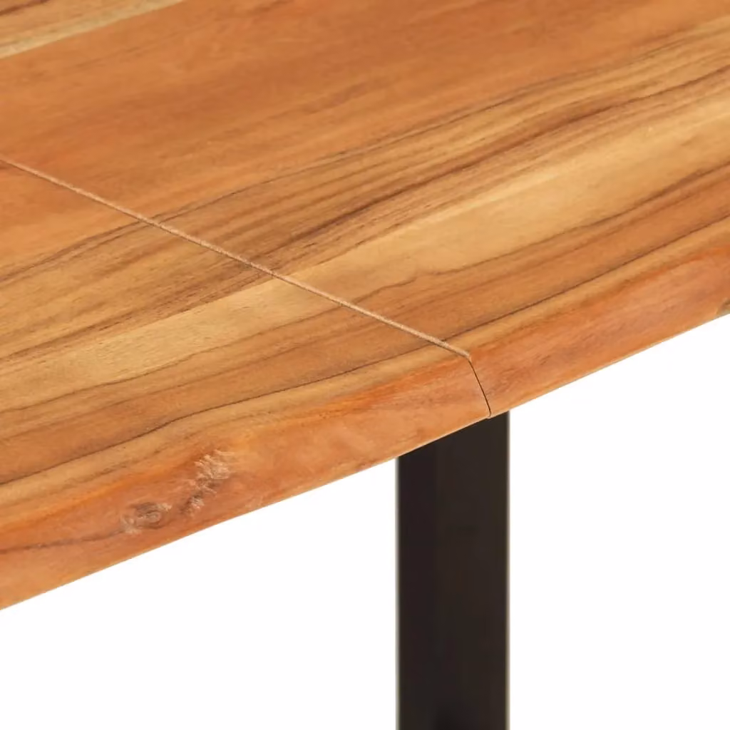Berkfield Home Rectangular Dining Table in Brown Solid Acacia Wood with Sled Base, W/D/H: 180 x 90 x 76 cm – 4