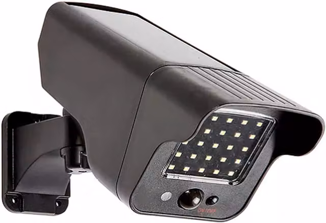 Garden Mile Solar LED Floodlight and Decoy Camera in Black