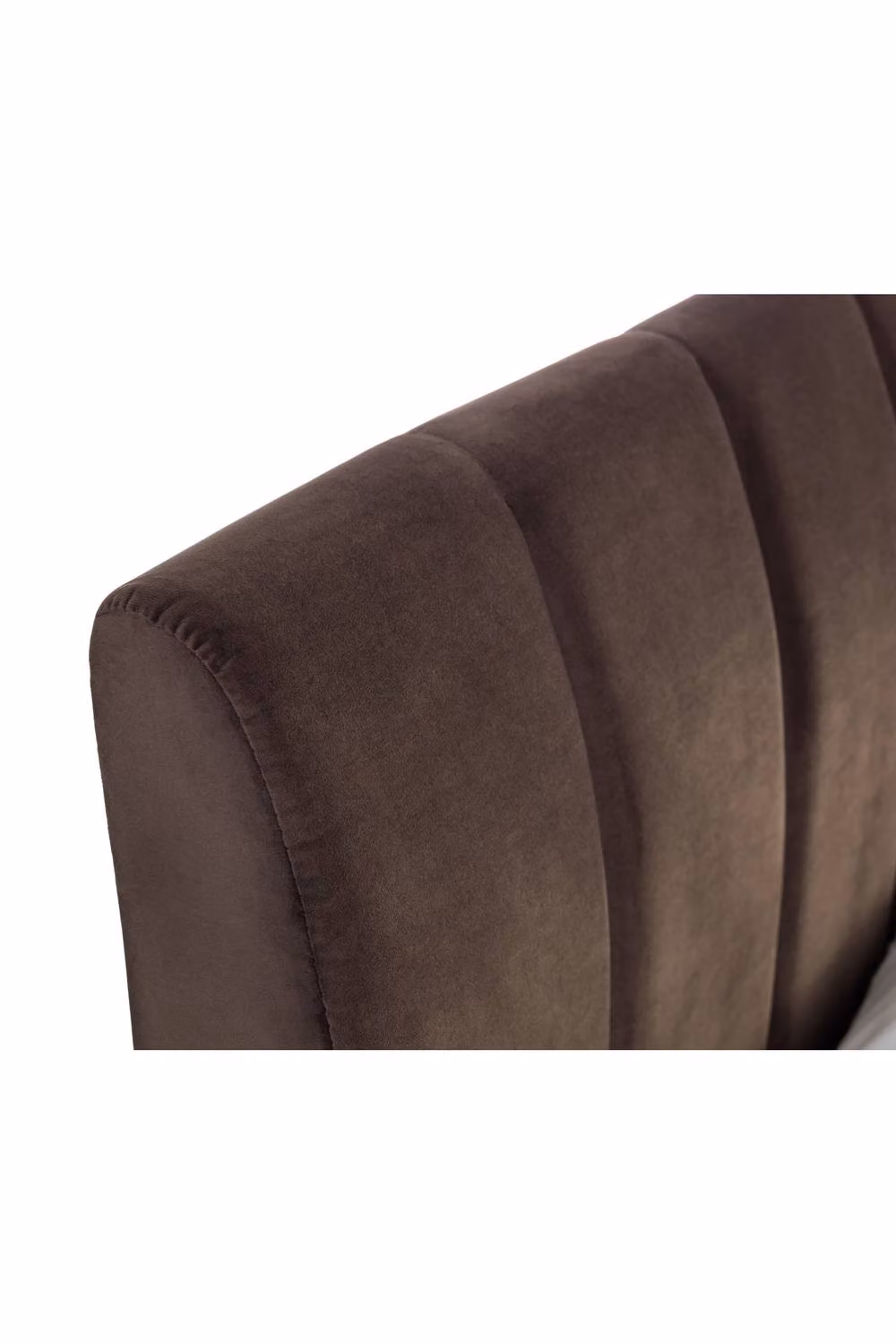 Julian Bowen Deco Art Deco Upholstered Velvet Bed Frame in Brown, Grey or Gold, W/D/H: 140 x 200 cm – 4
