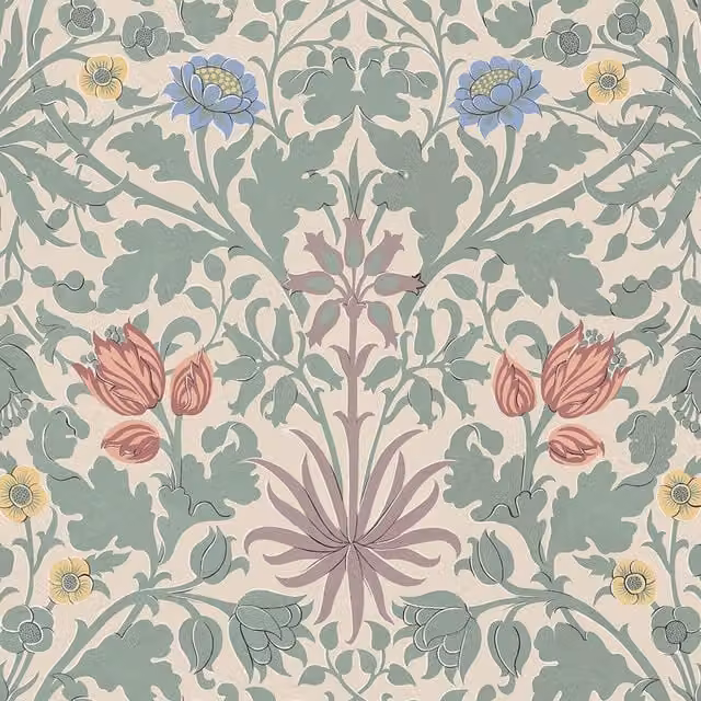 HYACINTH Novellus Phlox Botanical Floral Art Nouveau Wallpaper, Multicolour, Roll (W: 52 cm, L: 10 m)