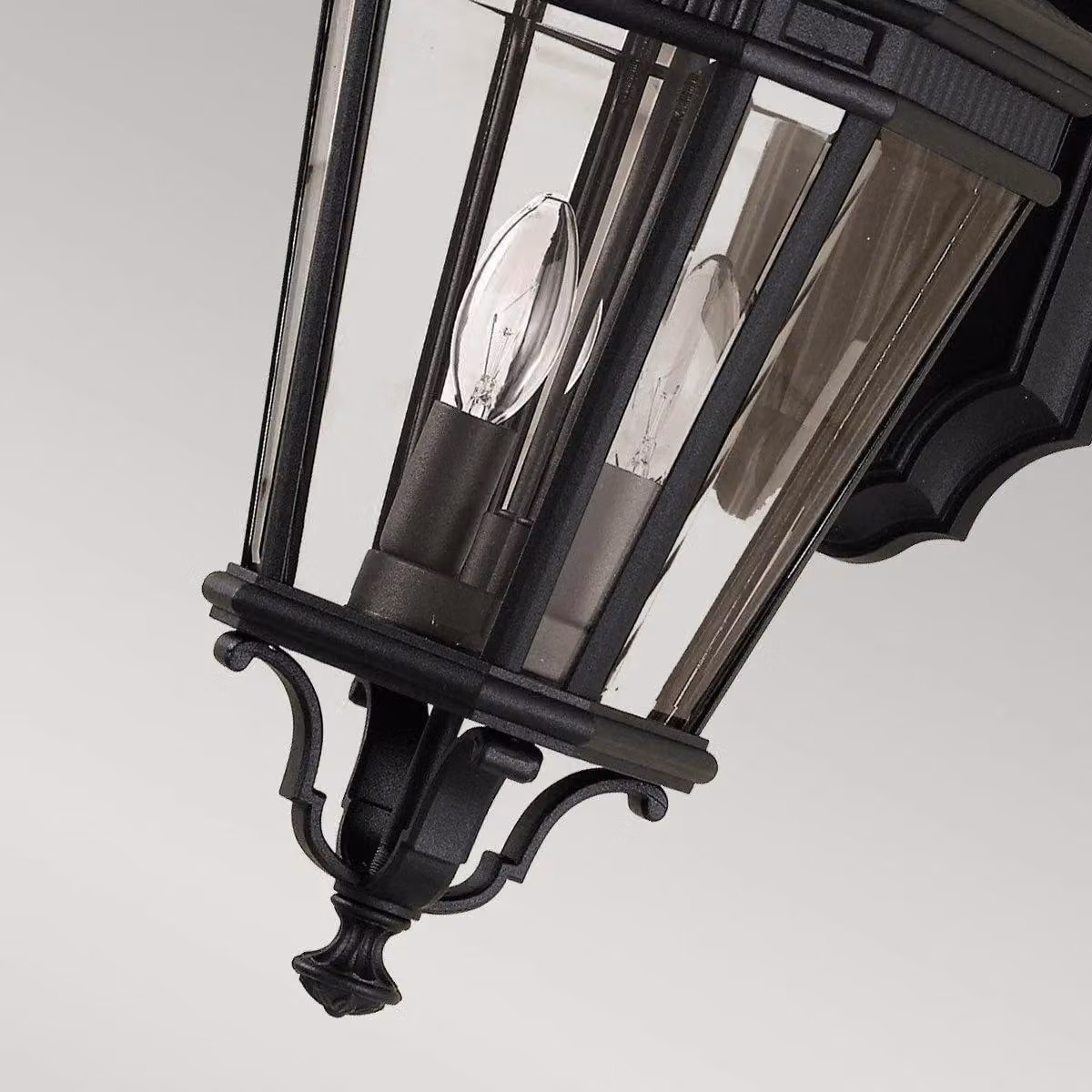 Netlighting Cotswold Lane 2 Light Outdoor Wall Lantern in Black with Transparent Glass, IP44 Rated, E14 – 3