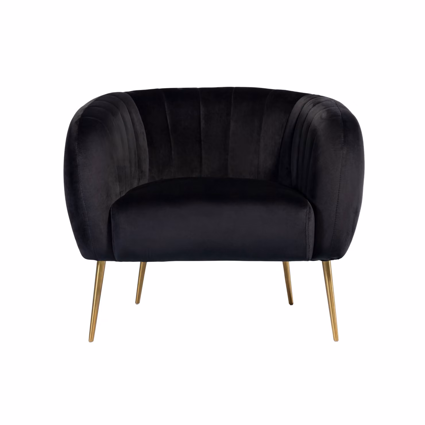 Artemis Home Matilda Black Velvet Accent Chair with Solid Wood Frame – 2