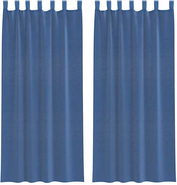 Berkfield Home Royal Blue Voile Curtains with Rod Pockets, 2 Pack, W: 140 cm, H: 245 cm – 1