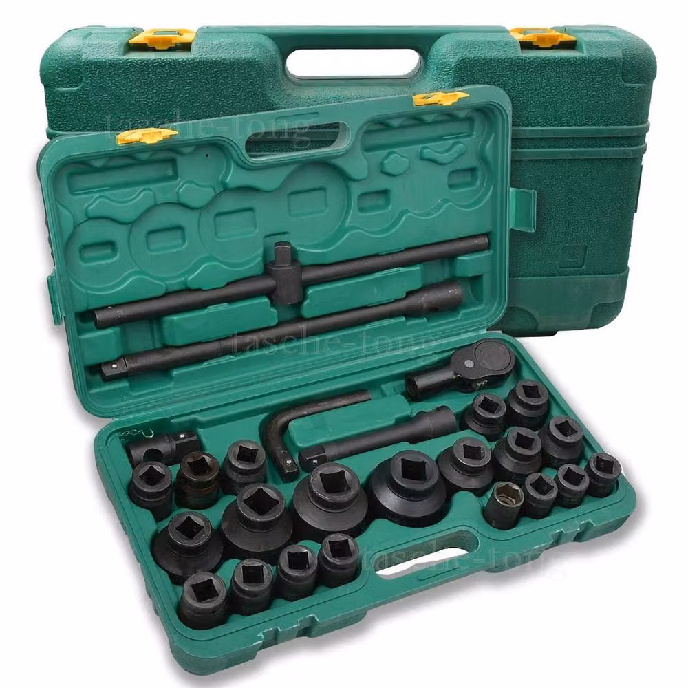 FLAVORA 26pc Impact Socket Set with 3/4 inch and 1 inch Drive Ratchet, Green – 2