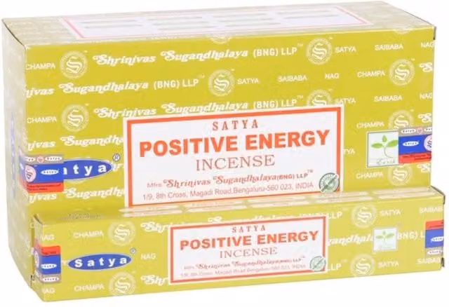 Satya Set of 12 Positive Energy Incense Sticks in Brown and Multicolour