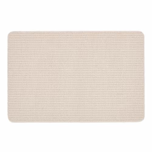 My Mat Sculptured Waffle Texture Ivory Rug, W: 80 cm, L: 120 cm