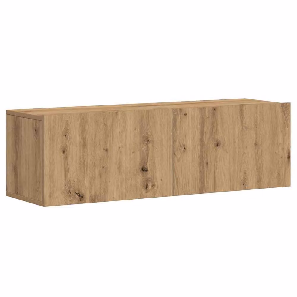 Berkfield Home Artisan Oak Wall Mounted TV Cabinets, 3 Piece Set in Brown – 3