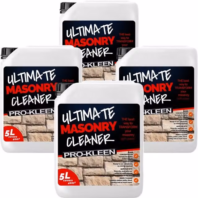 Pro-Kleen Ultimate Masonry Cleaner for Patios and Driveways, Clear, 20l