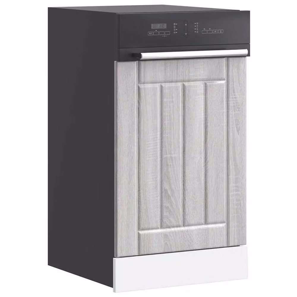 Berkfield Home Lucca Dishwasher Panel in Grey Sonoma Engineered Wood – 2