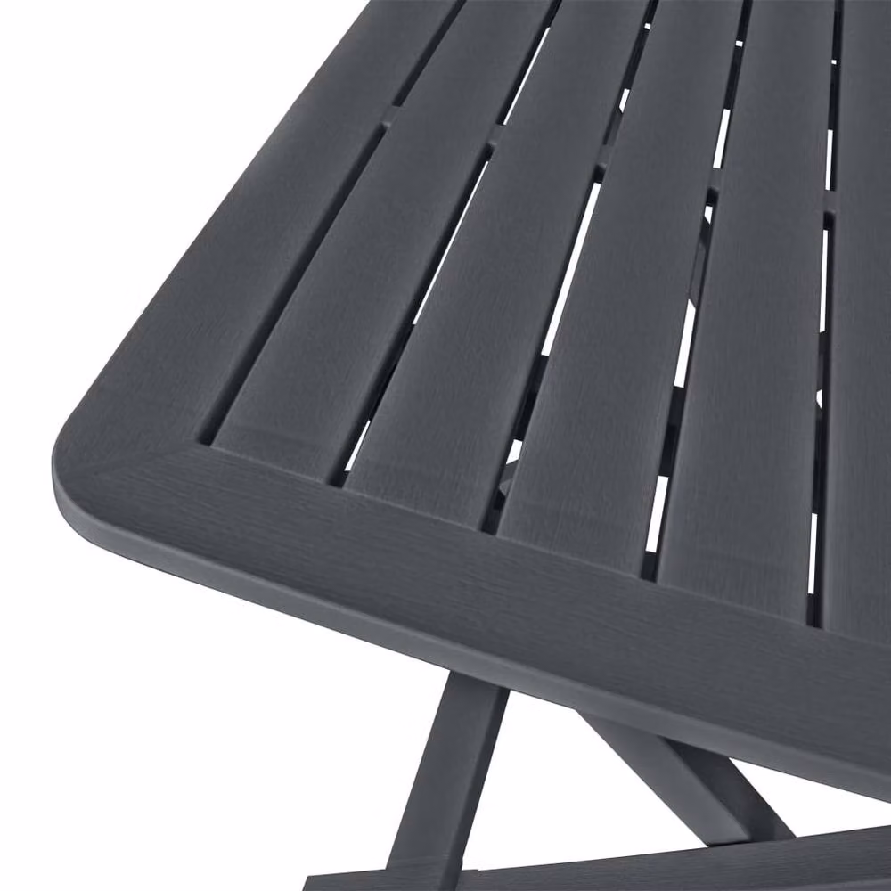 Berkfield Home 3 Piece Folding Bistro Set in Anthracite Grey Plastic – 2