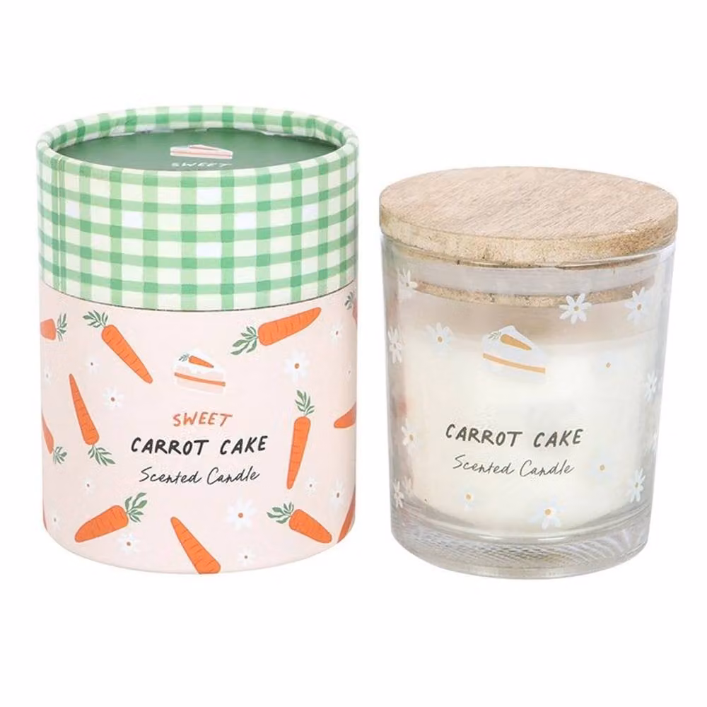 Uniqueful Sweet Carrot Cake Pillar Candle, Multicolour, Height: 15 cm – 2