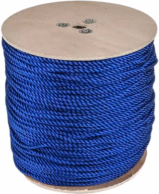 Pegdev 8mm Blue Polypropylene 3-Strand Twisted Rope