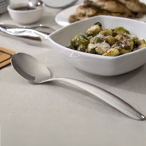 Cuisipro Tempo Stainless Steel Solid Cooking and Serving Spoon, Silver, Length: 34 cm – 2