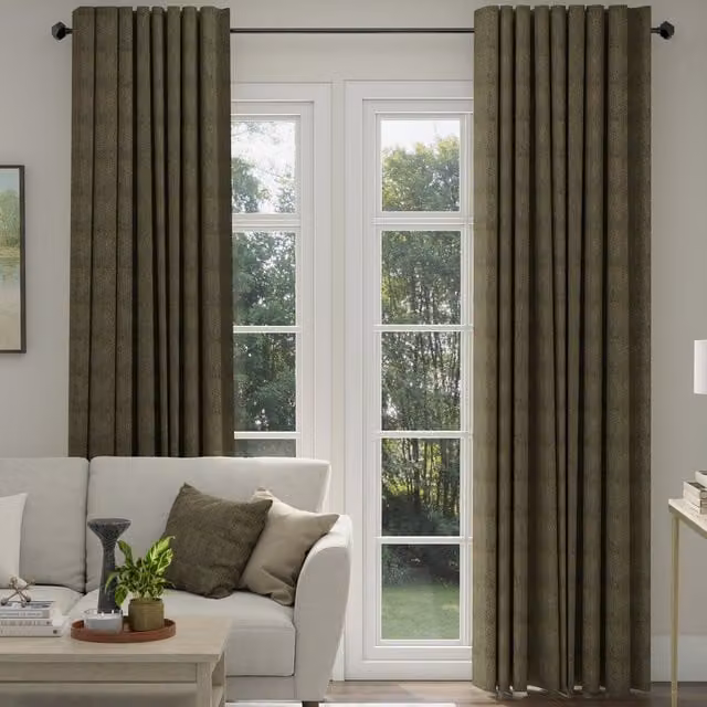 Ante Decor Eden Made To Measure Blackout Chenille Curtains in Mocha Brown