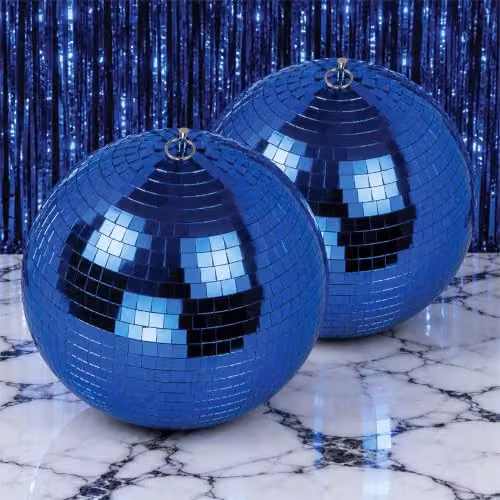 FX Lab Blue Glass Mirror Disco Ball, Diameter: 30.48 cm – 4