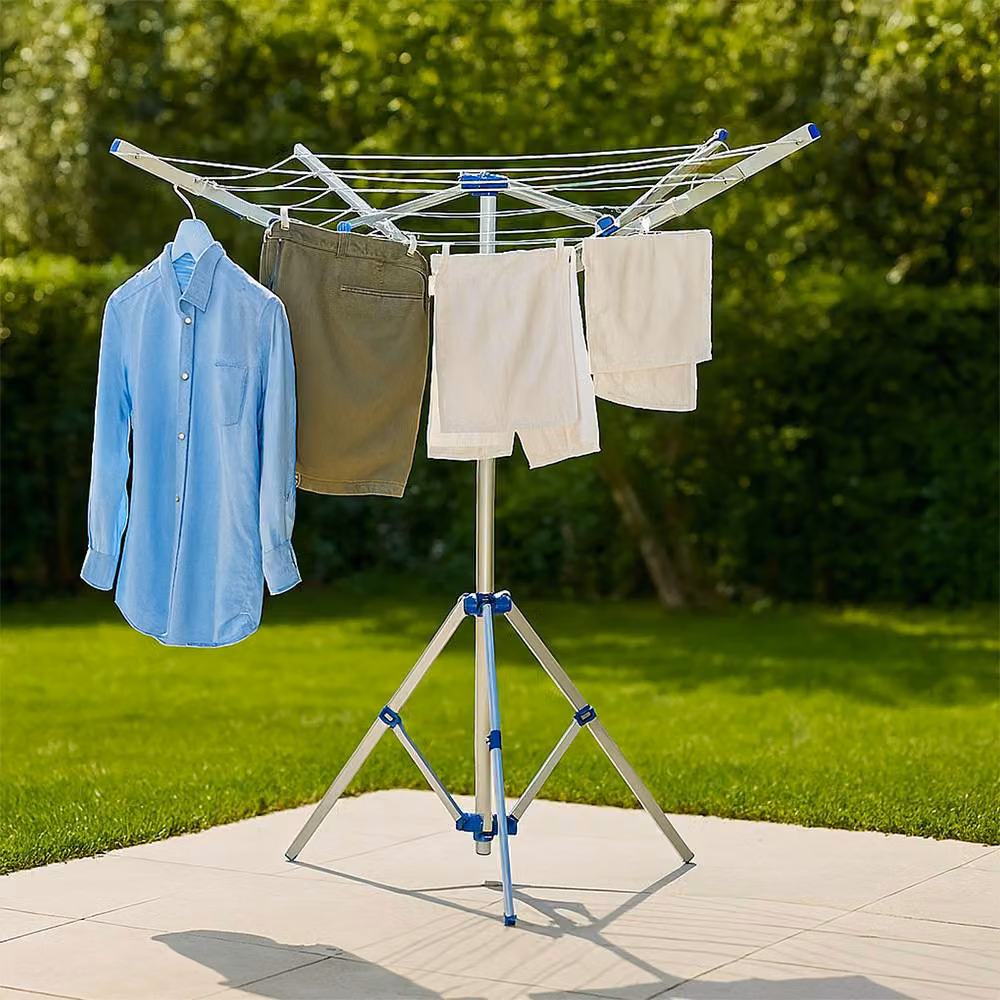 Voltico Silver Metal Foldable Umbrella Design Clothes Airer – 2