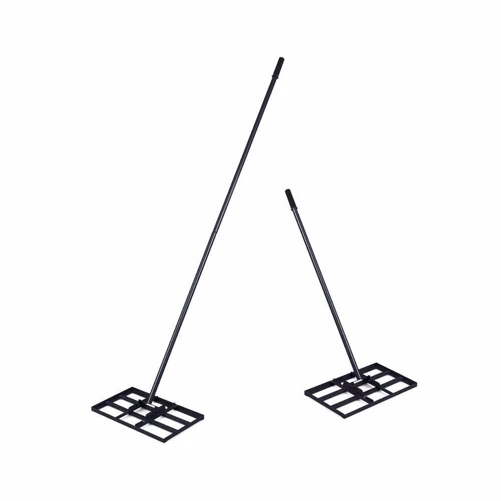 Costway Heavy-Duty Metal Lawn Leveling Rake with Adjustable Handle in Black – 3