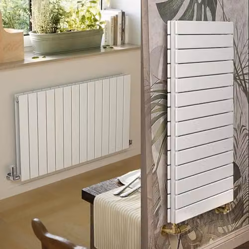 Terma White Steel Double Panel Wall Mounted Radiator W/H: 60.0 x 103.2 cm – 1