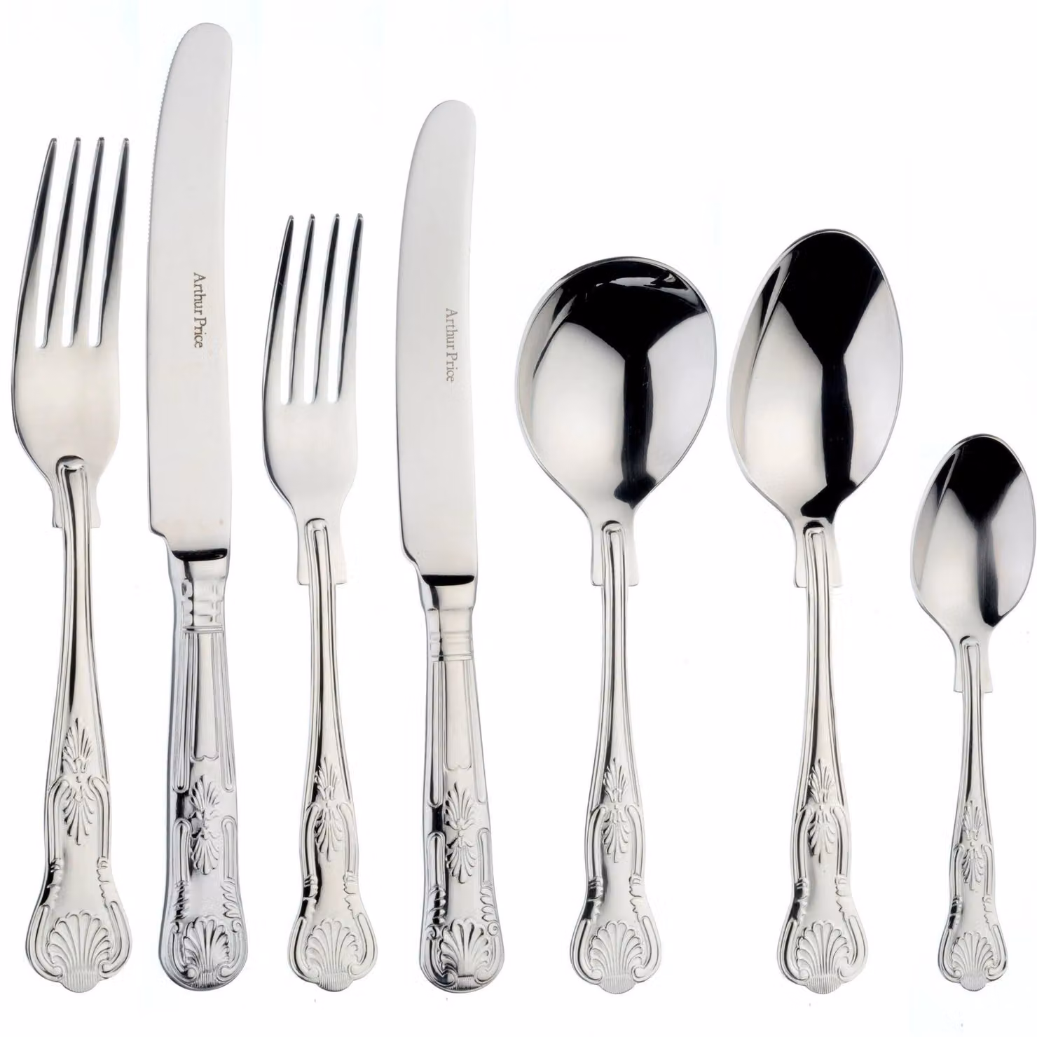 Arthur Price Kings Polished Stainless Steel 58 Piece 8 Person Canteen Cutlery Set in Silver – 2