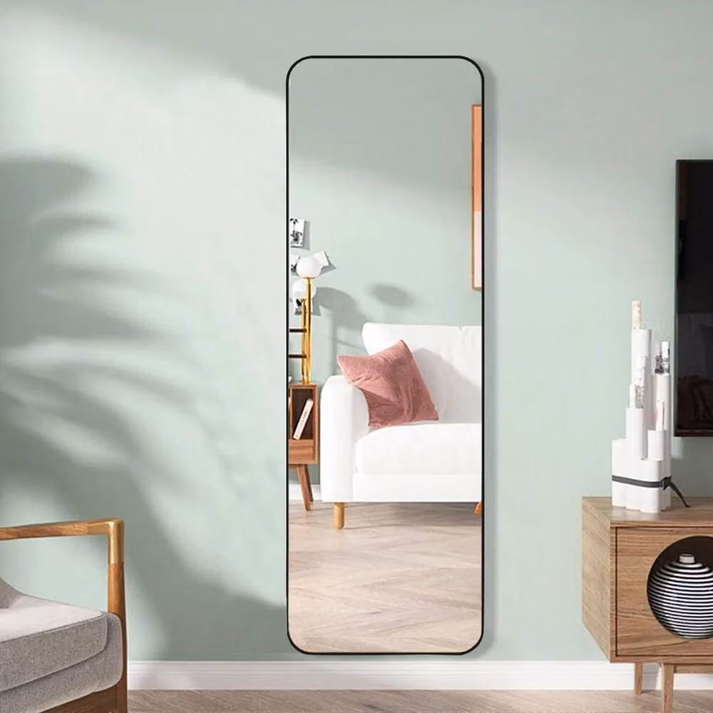 PAWNORA Black Large Long Full Length Mirror with Metal Frame – 2