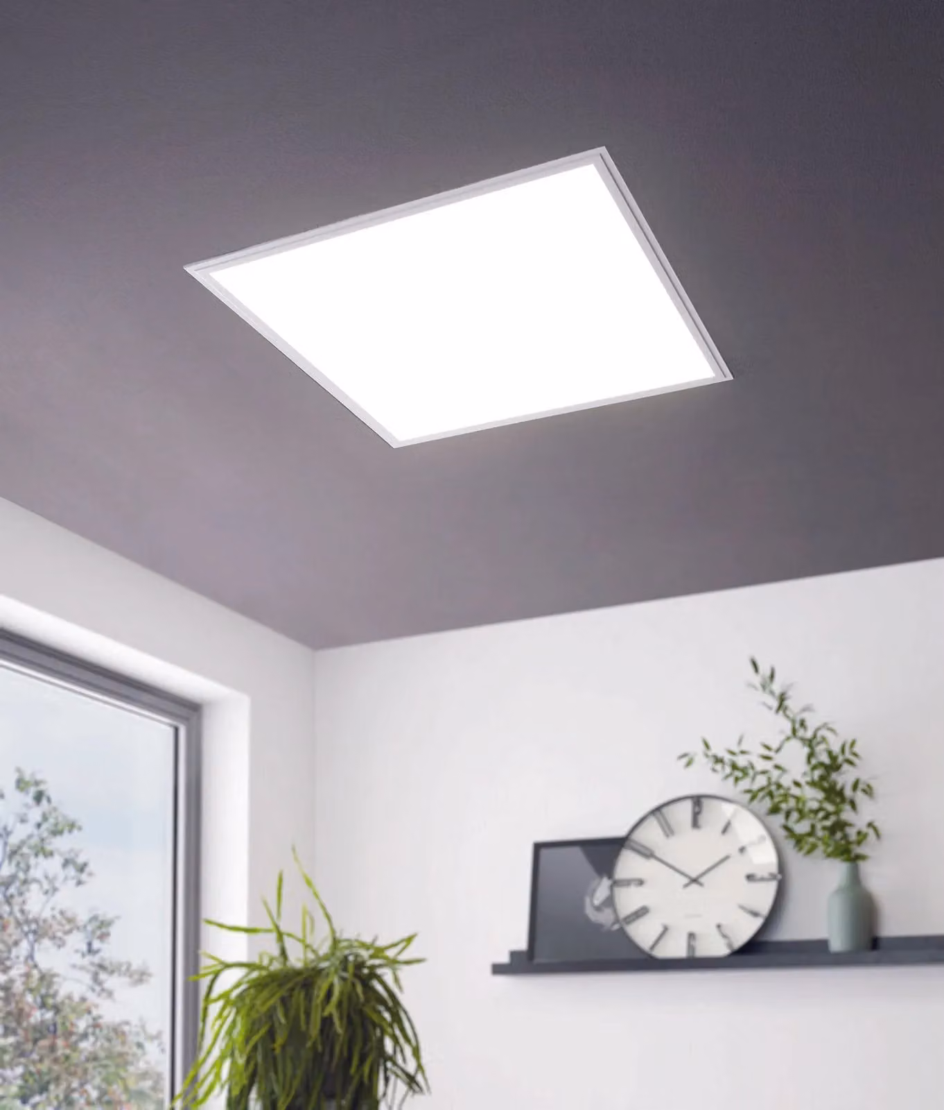 Loops White LED Flush Ceiling Light with Remote Control and Included Bulb – 2