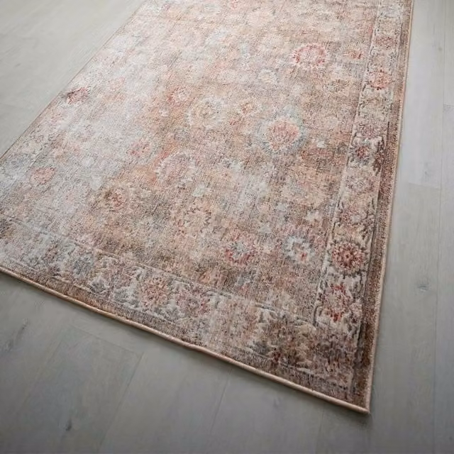 The Rug Shop UK Abstract Beige Traditional Machine Woven Easy Care Area Rug W: 200 cm, D: 290 cm