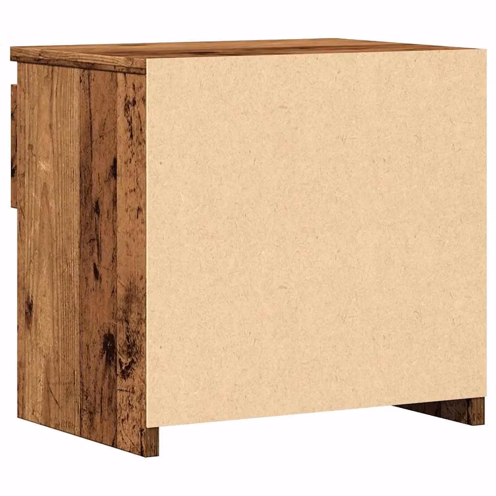 Berkfield Home Bedside Cabinet in Old Wood Brown, W/D/H: 40 x 30 x 39 cm – 5