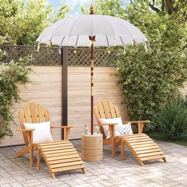 Berkfield Home Cream Cotton and Wood Plain Product