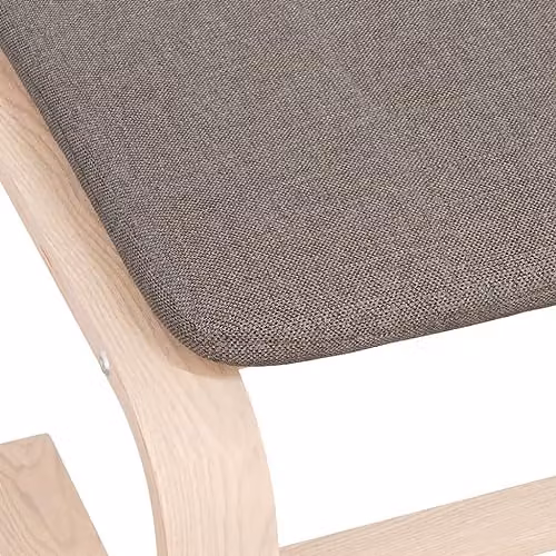vidaXL Modern Rectangular Fabric Footstool in Taupe Grey, W/D/H: 51 x 41 x 40 cm – 3