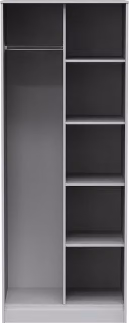 Ready Assembled 2 U Dallas Open Wardrobe in Mid Grey and Gold