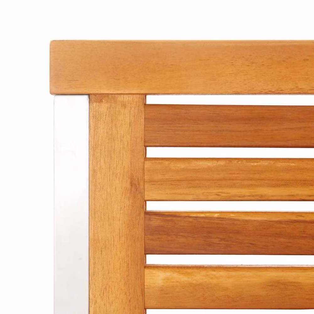 Berkfield Home Classic Garden Chairs, Set of 4, Brown Solid Acacia Wood and Stainless Steel – 2