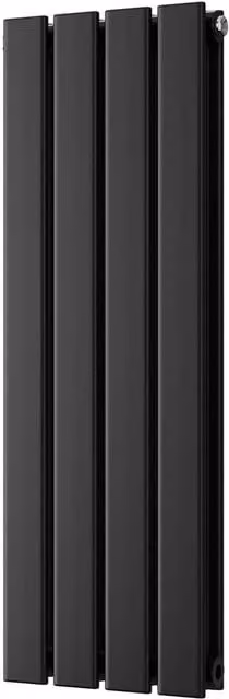 UK Radiators Typhoon Black Flat Tube Horizontal Designer Radiator W: 272 mm, H: 800 mm