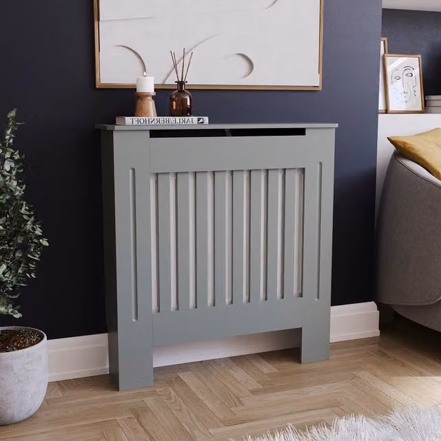Vida Designs Chelsea Radiator Cover in Grey, W/D/H: 78 x 19 x 82 cm