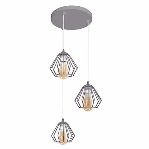 Netlighting Helam Agat Cluster Pendant Ceiling Light in Grey, Diameter: 38 cm