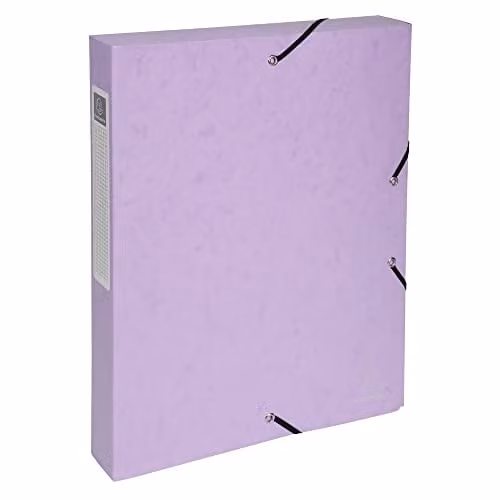 Exacompta A4 Document File Box with Aquarel Elastic Bands in Assorted Colours, W: 33 cm, H: 25 cm