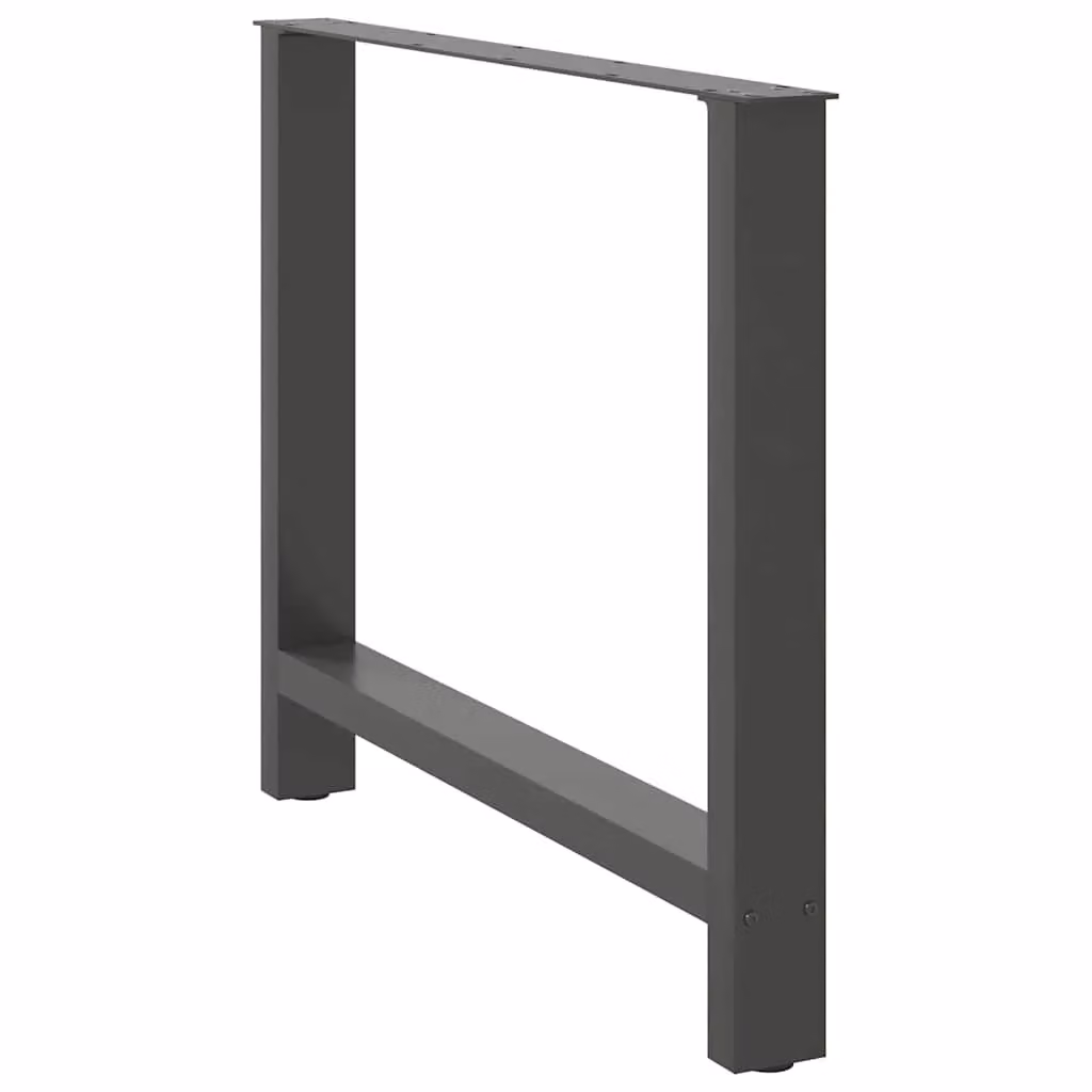 Berkfield Home Steel Coffee Table Legs in Anthracite and Black, 2 pieces, H: 72.5 cm x W: 90 cm – 2