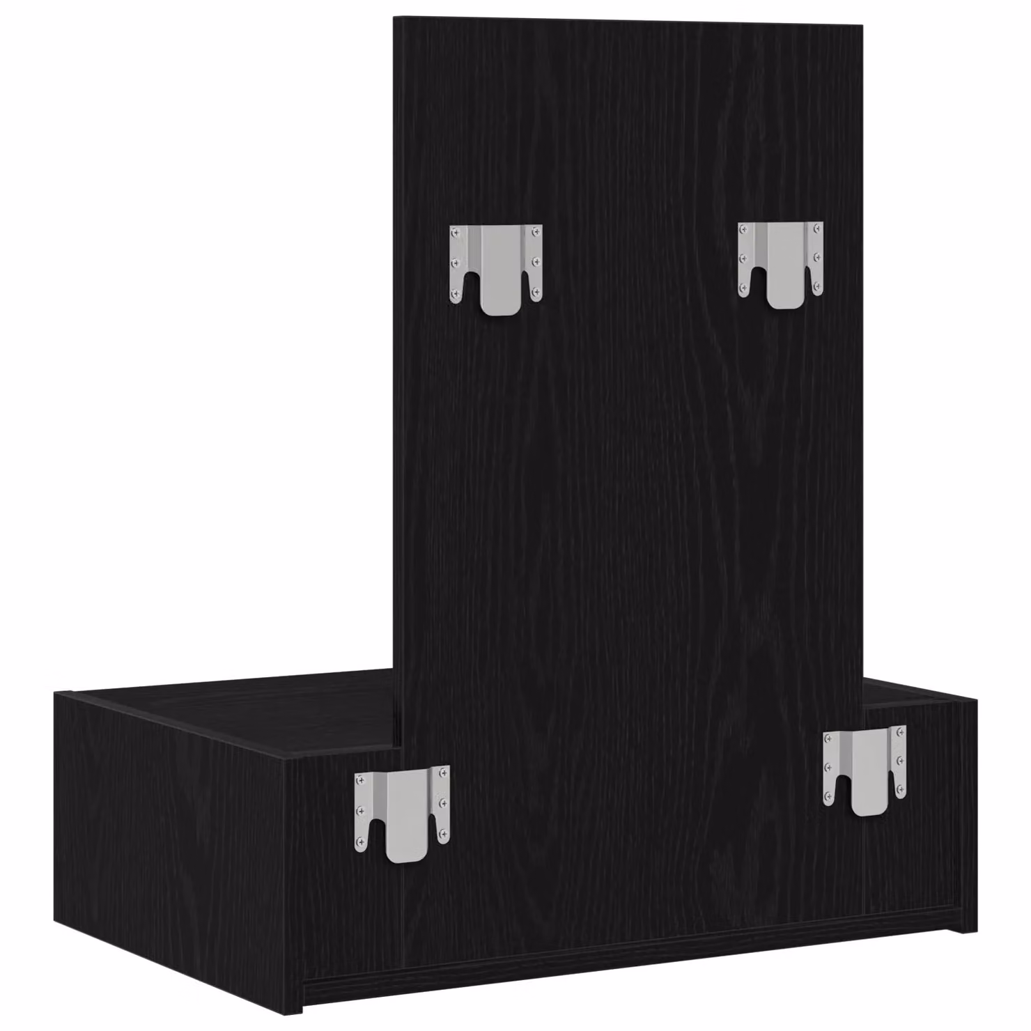 Berkfield Home Wall Hanging Dressing Table in Black Oak, W: 60 cm, D: 40 cm, H: 70 cm – 3