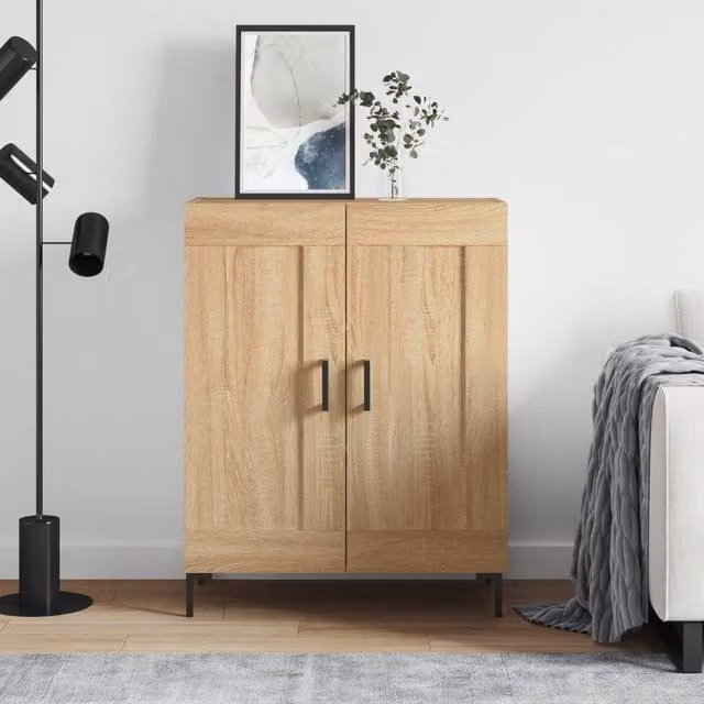 Berkfield Home Sonoma Oak Sideboard in Brown, W/D/H: 69.5 x 34 x 90 cm – 1