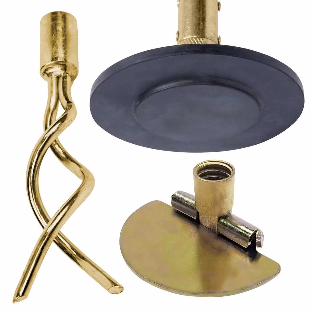 VOGREX Red Drain Rod Cleaning Kit with Brass Components and Carry Bag – 2