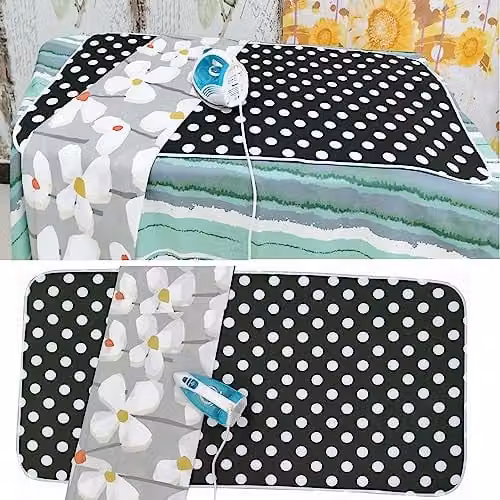 Gr8 Home Extra Large Polka Dot Ironing Board Cover and Travel Mat in Black and White, W: 140 cm, D: 70 cm – 1